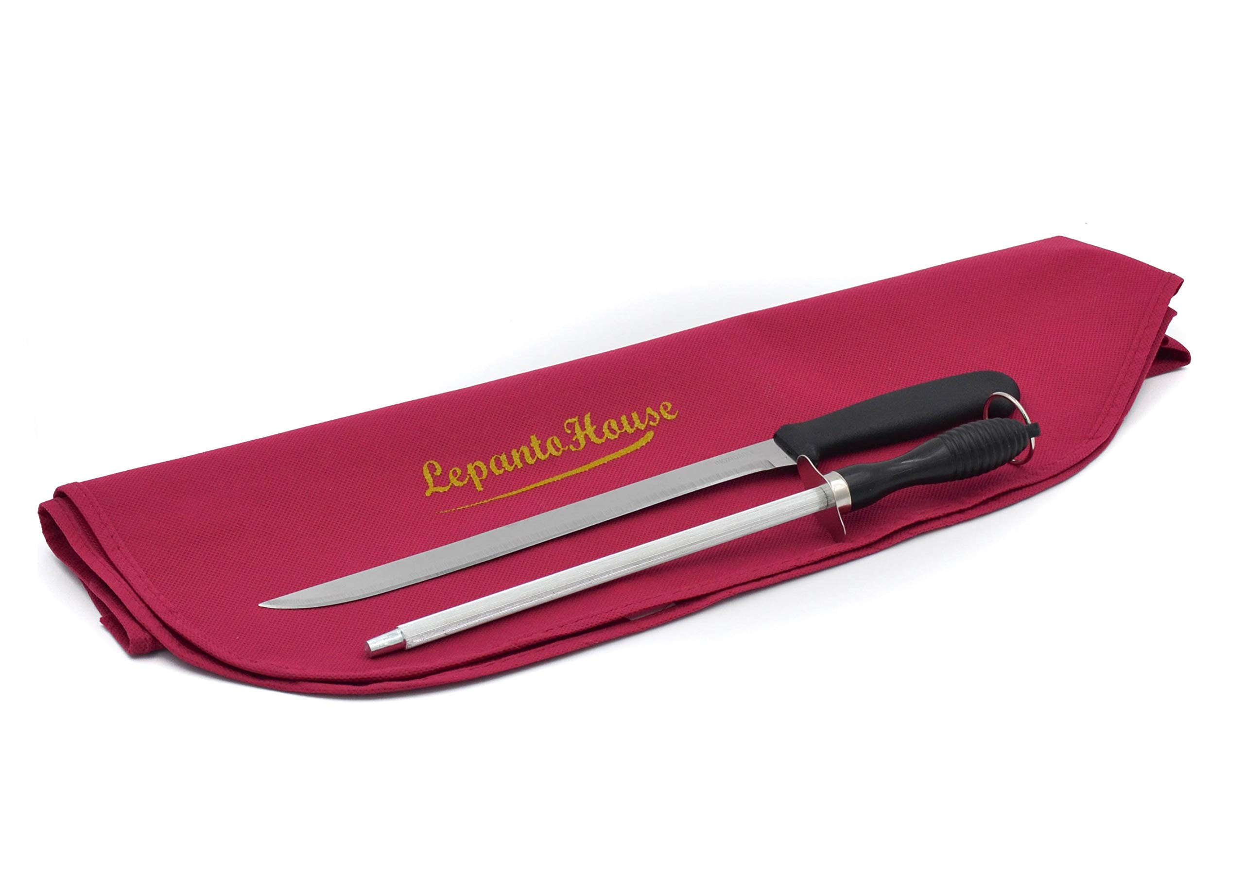 FERRETERIA LEPANTO JAMONERO Rioja Nogal + Cuchillo + CHAIRA + Cubre JAMÓN - LepantoHouse