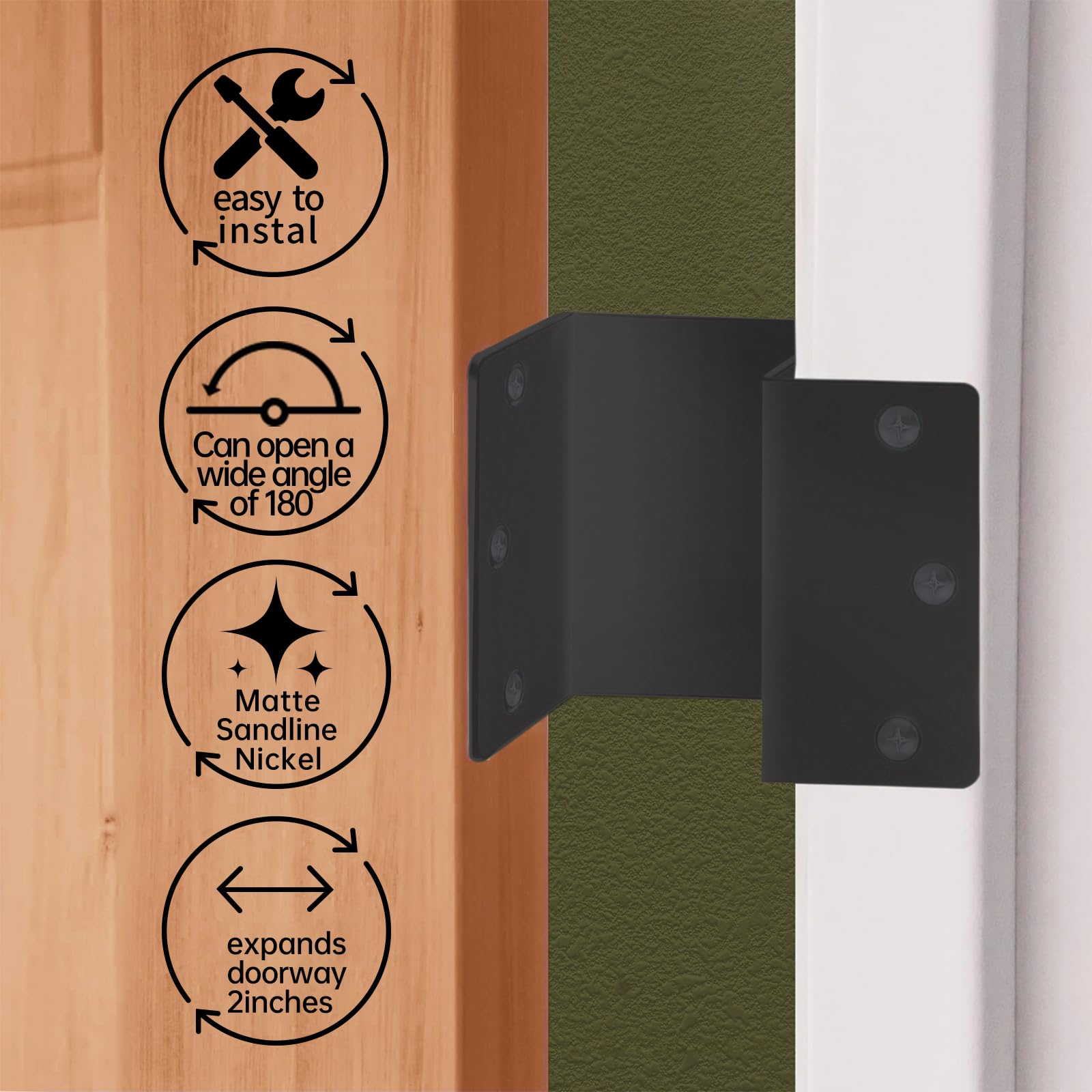 Brand Barton Kramer Jamb Bracket Aluminum Silver Set of 2