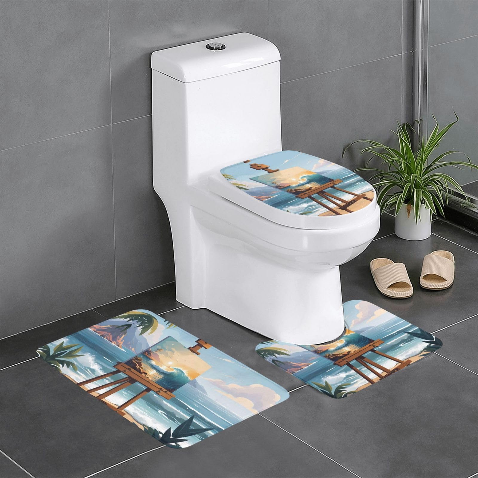 Tapis de salle de bain antidérapants pour éviter les glissades aux toilettes