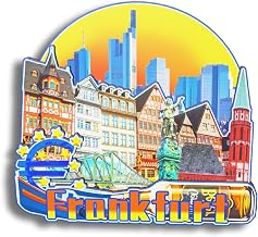 3D Wooden Fridge Magnet for Frankfurt Germany City Travel Souvenirs Refrigerator Sticker Home Kitchen Decorations Gifts