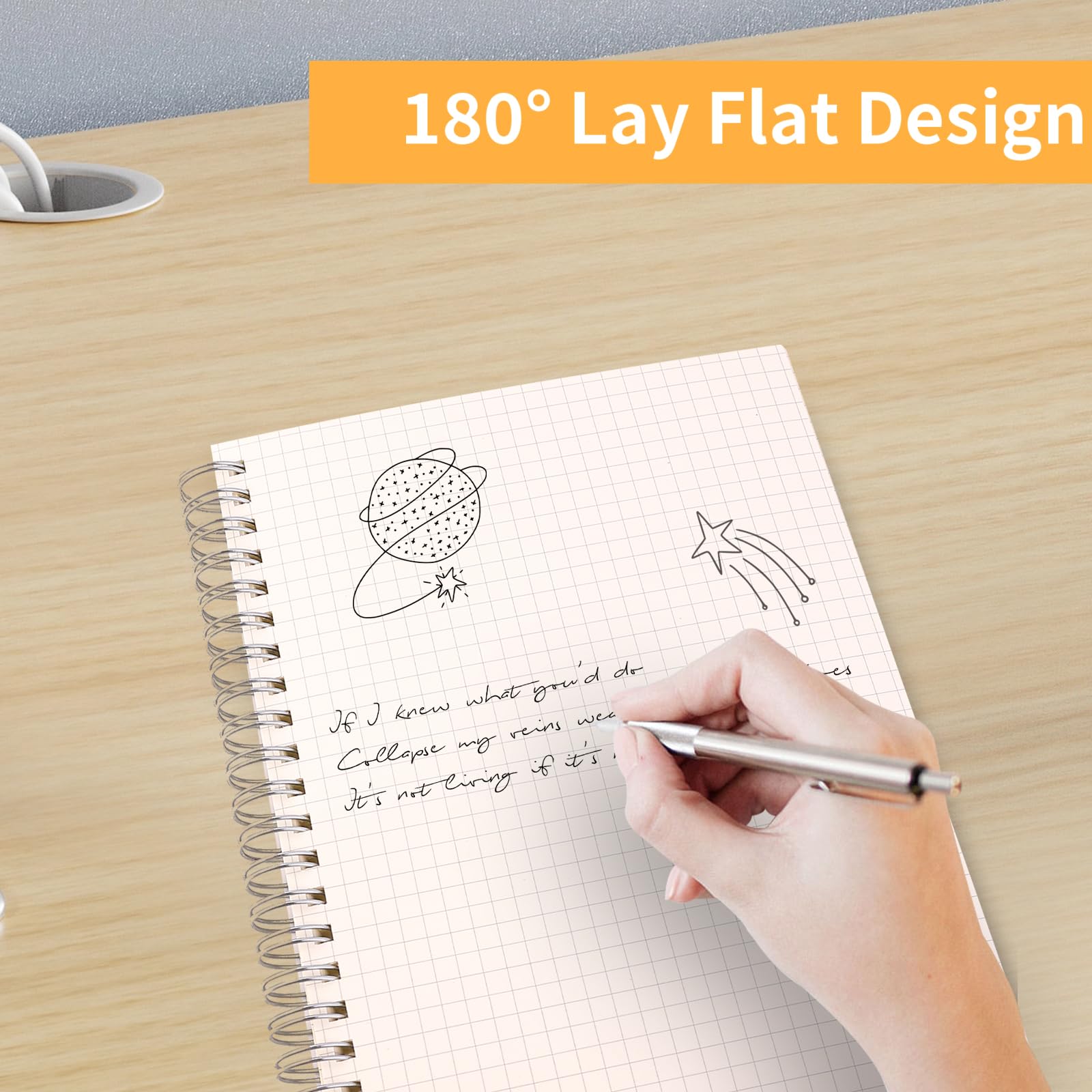 Graph Journal Graph Paper Spiral Notebook 4 Pack 640 Pages 100 GSM ...