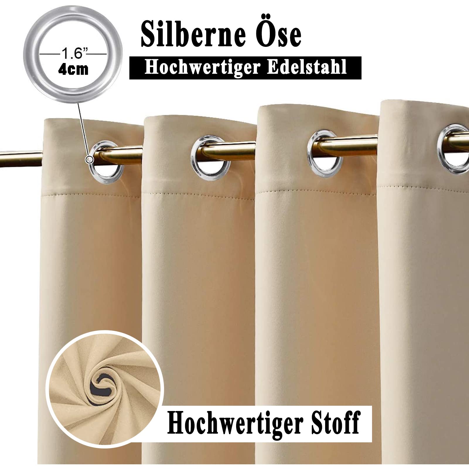 Tende per esterni, tenda per esterni con occhielli, 1 pannello, 24 colori, tende da esterni impermeabili, tenda da sole per patio, privacy, per balcone, patio, veranda, pergola, 132 x 213 cm