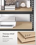 SONGMICS 5-Tier Storage Shelves, Load 1050 kg, Garage Storage, Boltless Assembly, Adjustable Shelving Unit, 45 x 90 x 180 cm, for Study Shed Basement, Black and Natural Beige UGLR450B01