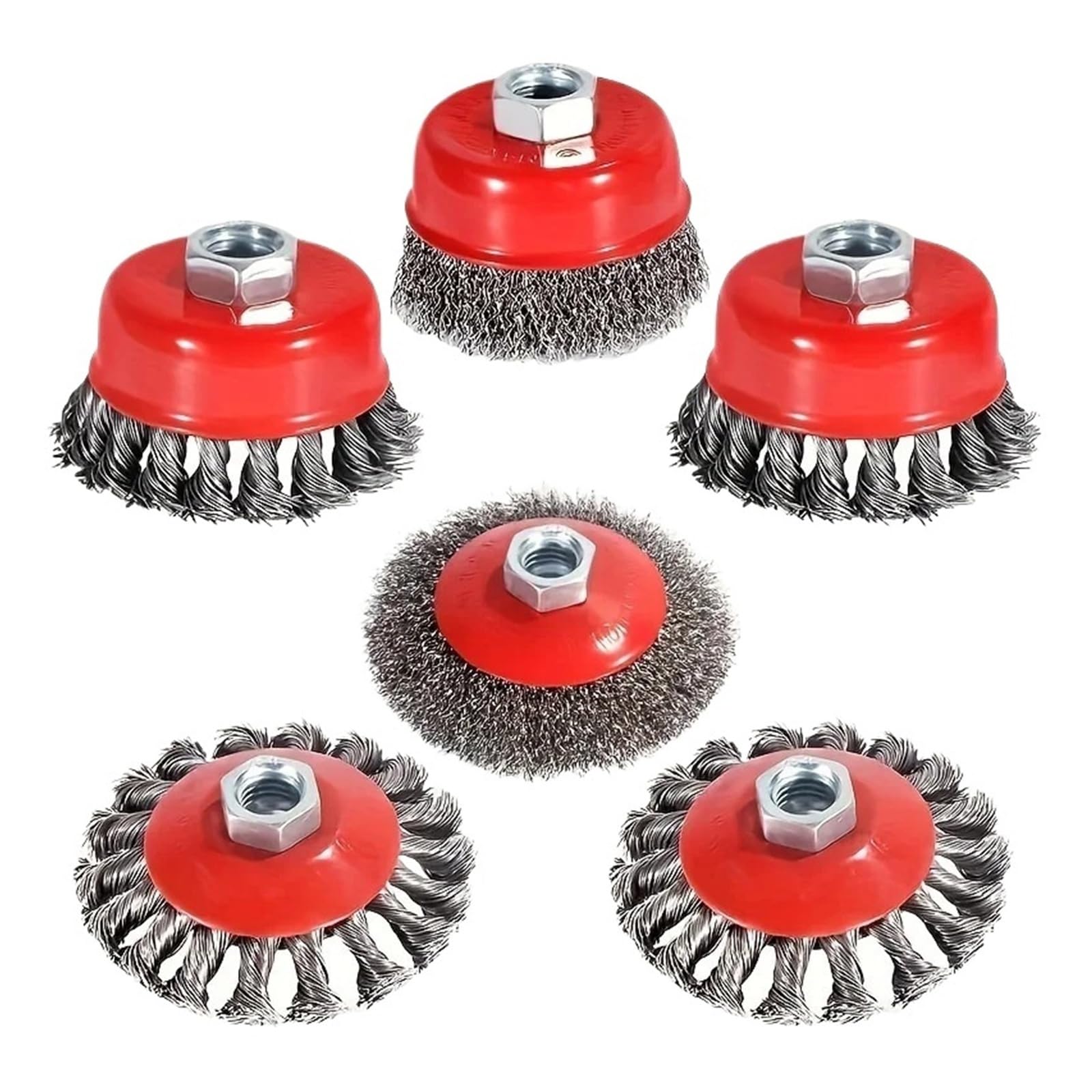 Stainless Steel Brush Set For Rust Removal, Weld Cleaning | For Angle Grinders, Supports Heavy-Duty Rust and Weld Debris Removal.
