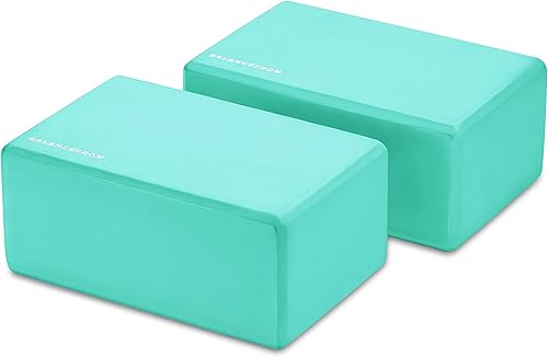 Miniatura 7 de Signature Fitness Esterilla de yoga multiusos de 12 pulgada, extra gruesa, de alta densidad, antidesgarros, con correa de transporte con bloques de