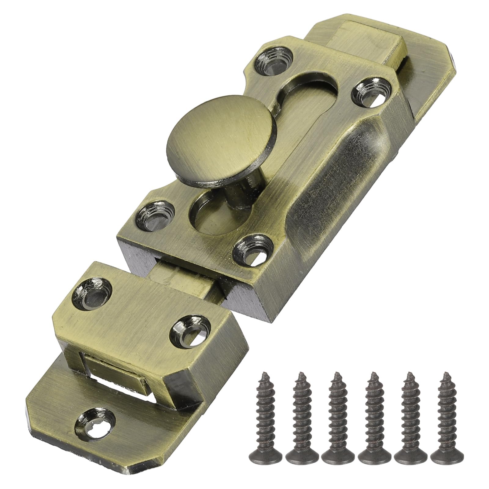 Verrou coulissant pour porte de grange et clôture extérieure style rétro bronze