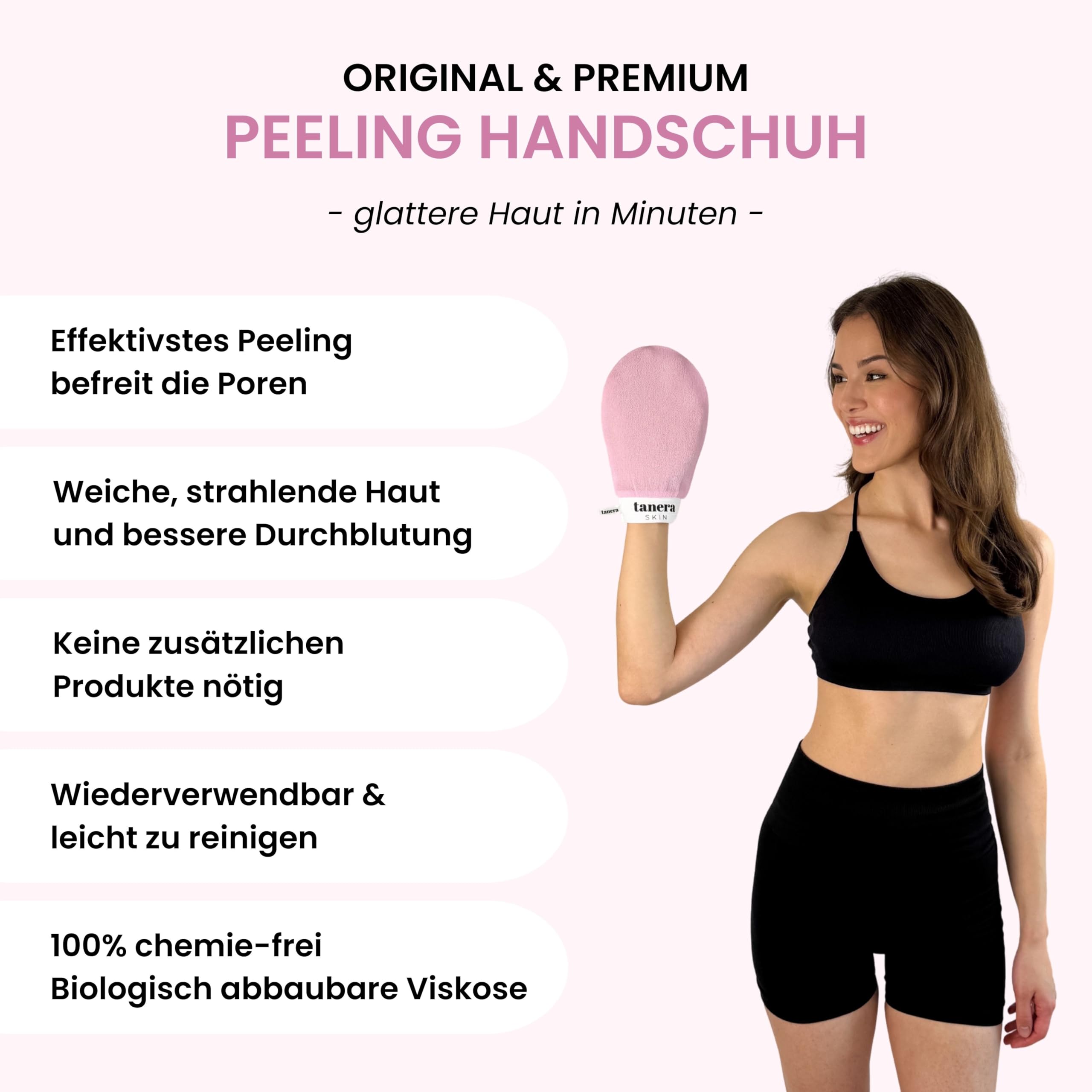 Peeling Handschuh Original Die Höhle der Löwen Kessa Hamam Body Scrub bei Keratosis Pilaris, Erdbeerbeine