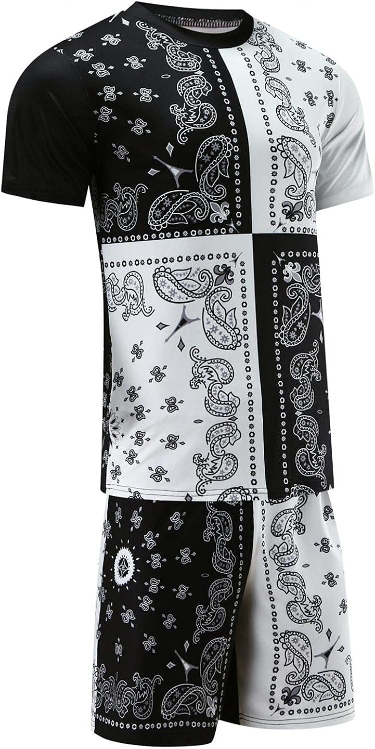 Men's Summer 2 Piece Outfits, Casual Tracksuits Short Sleeve Shirts and Shorts Set 2021 Sportswears Mens Sweat Suits at  Men’s Clothing store