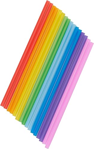 Miniatura 6 de True, Pajitas largas para cócteles, batidos, café helado, suministros desechables para fiestas, colores surtidos, juego de 100