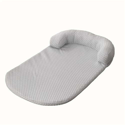 ZwaitL Alfombrilla reversible para cama de perro, tela de seda de hielo, portátil, para uso en interiores