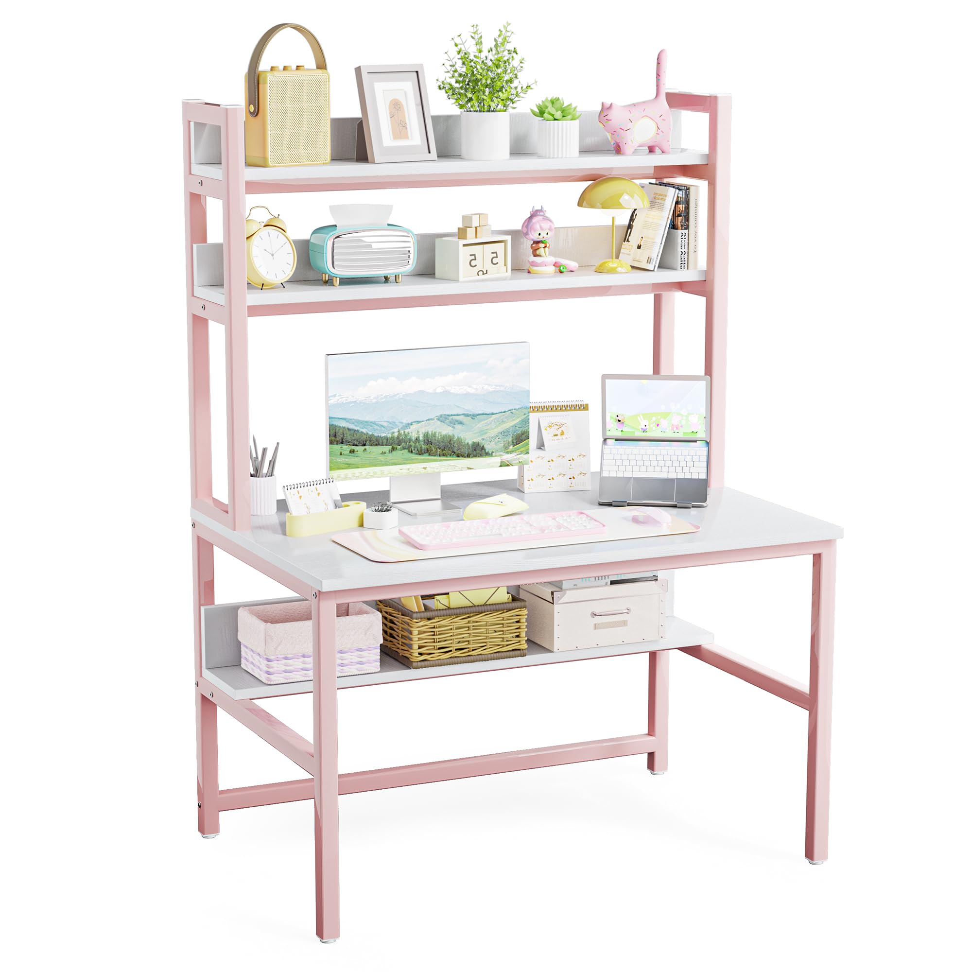 Aquzee Pink Girls Desk Hutch
