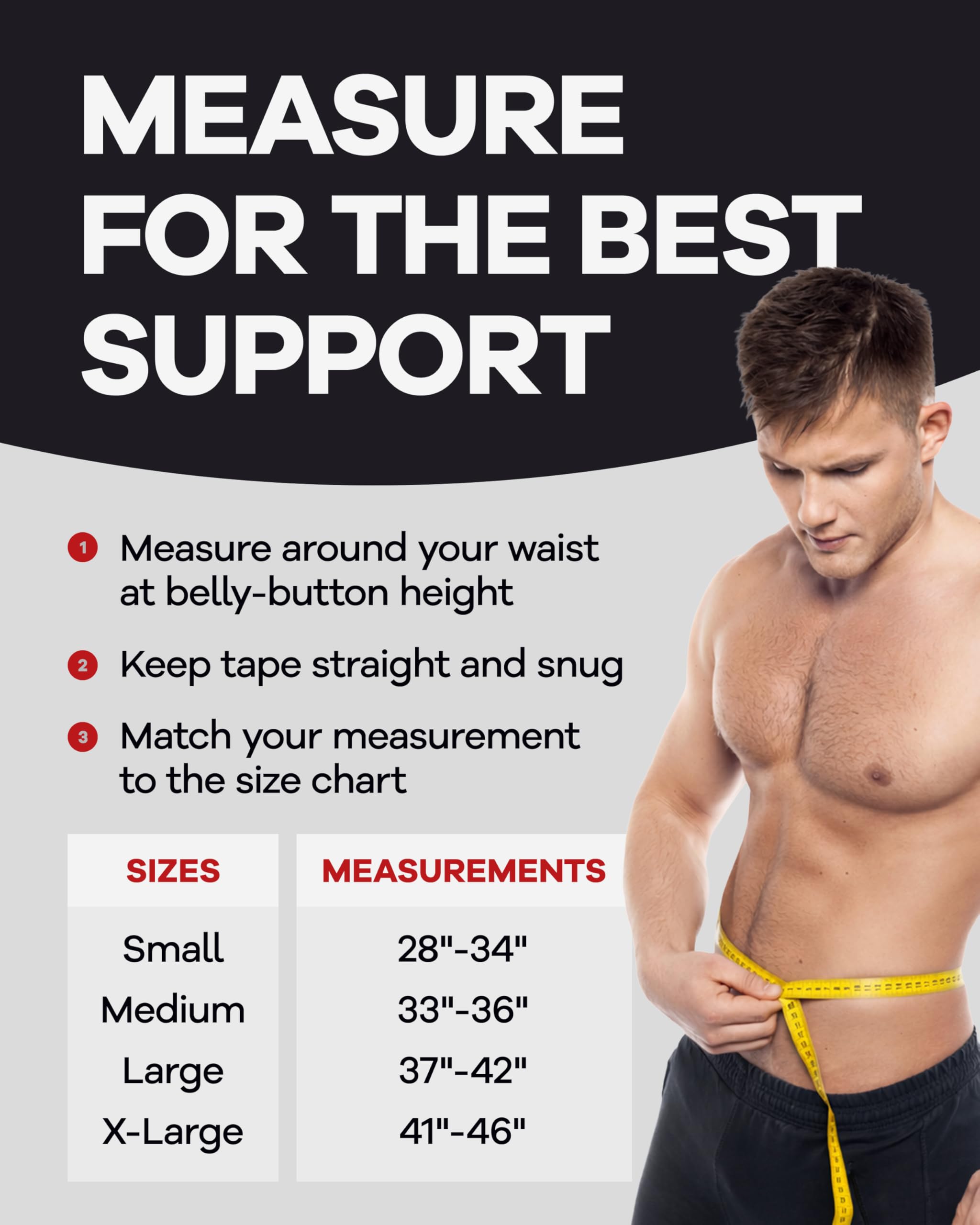 Cintura per sollevamento pesi – Cintura in neoprene della migliore qualità per Powerlifting per un sostegno lombare superiore – Perfetta come cintura per gli addominali in palestra – Accessorio per il Bodybuilding leggero per gli uomini + Cintura di soste