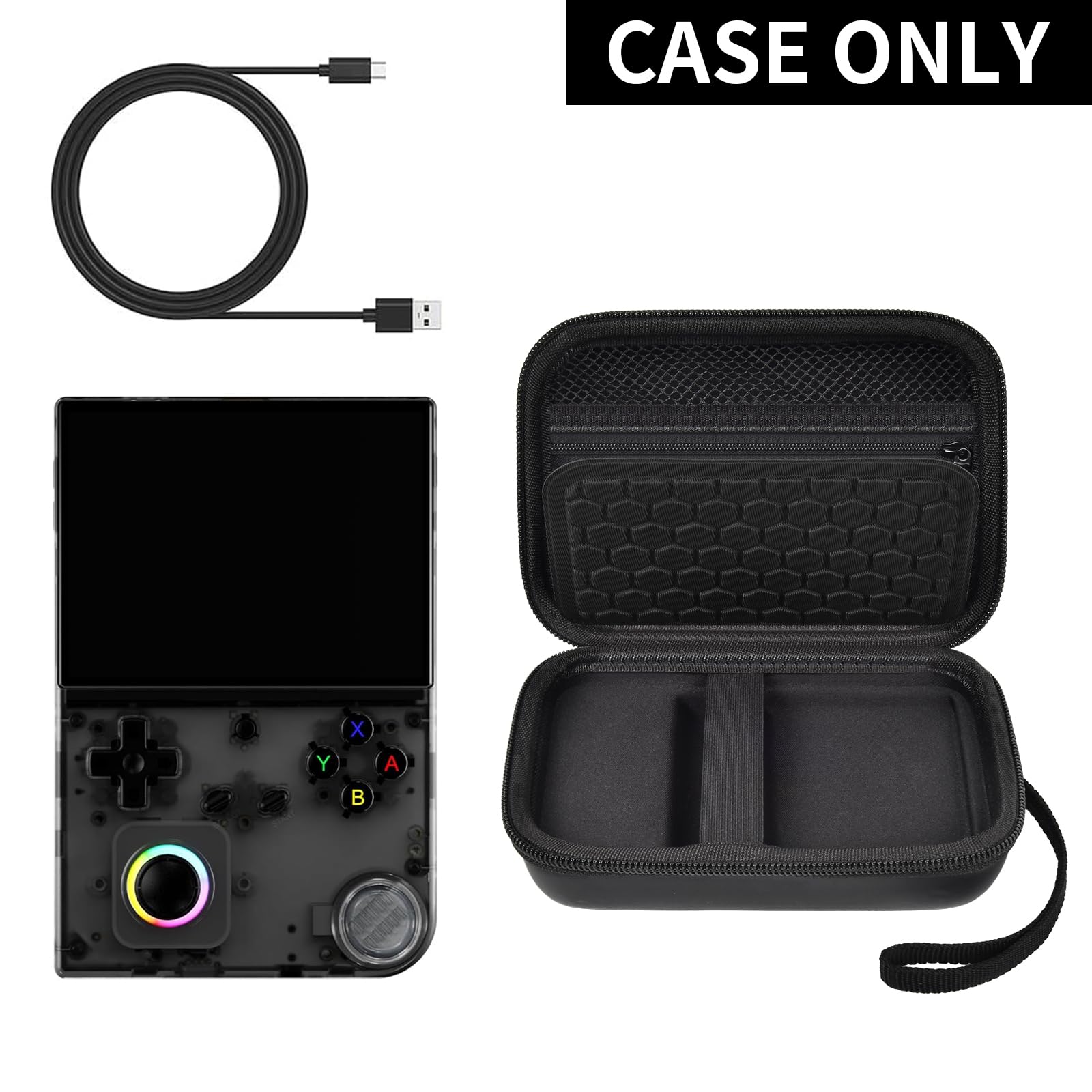 PAIYULE Custodia da viaggio compatibile con console di gioco portatile retrò RG40XX V, organizer per emulatore portatile, borsa da trasporto per console di gioco Android (solo scatola)