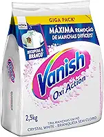 Vanish Tira Manchas Em Pó Crystal White Oxi Action 2 5Kg Para Roupas Brancas