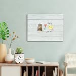 Panneau d'effacement à sec de surface magnétique en bois blanc Brick Print, 30x20 planche blanche décorative en pouces pour le mur avec design, sans cadre sans éraillage pour mur (WH-ZW,5075,1pc)