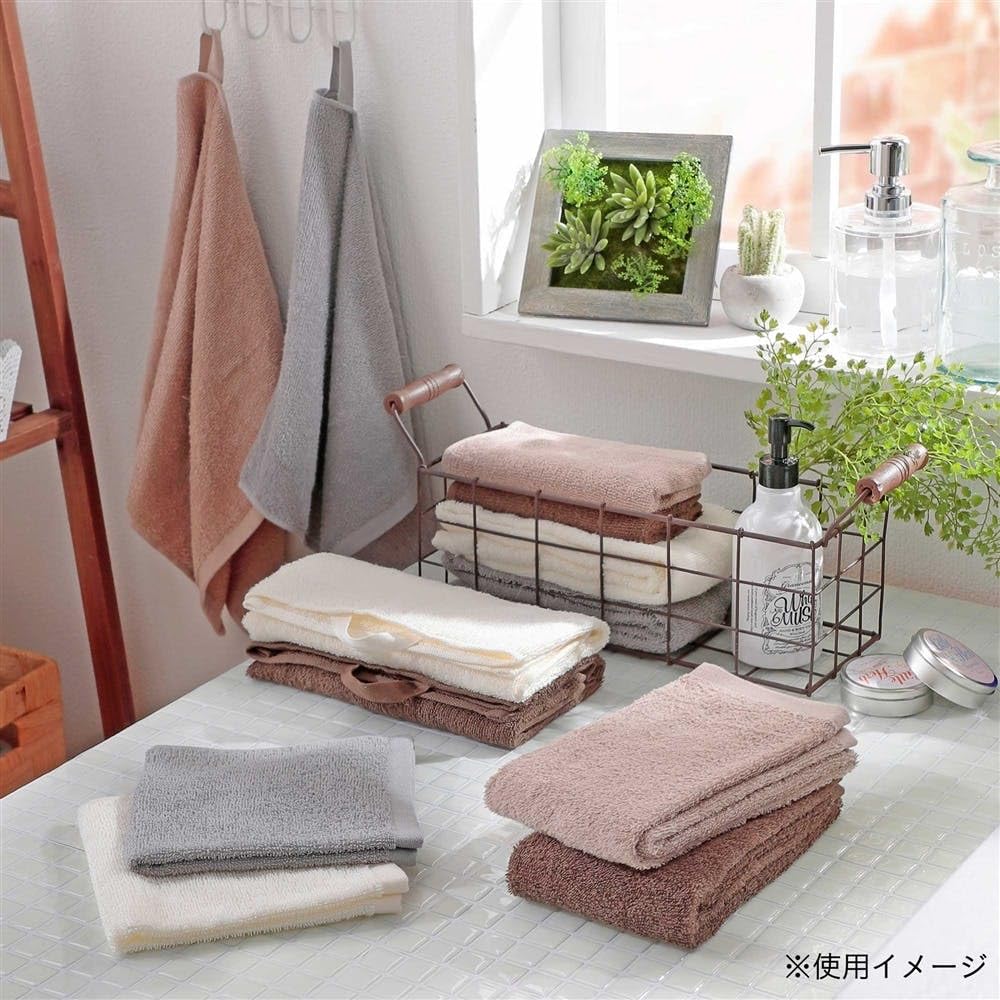 Amazon｜カインズ(CAINZ) 抗菌防臭ハンドタオル 4枚組 縦34cm 横34cm