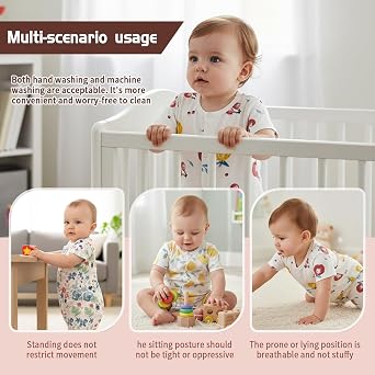 Baby Rompers 100% Cotton 0-12 Months Boy&Girl Summer Clothes Short Sleeve Newbron Outfits Soft Everyday 3PC