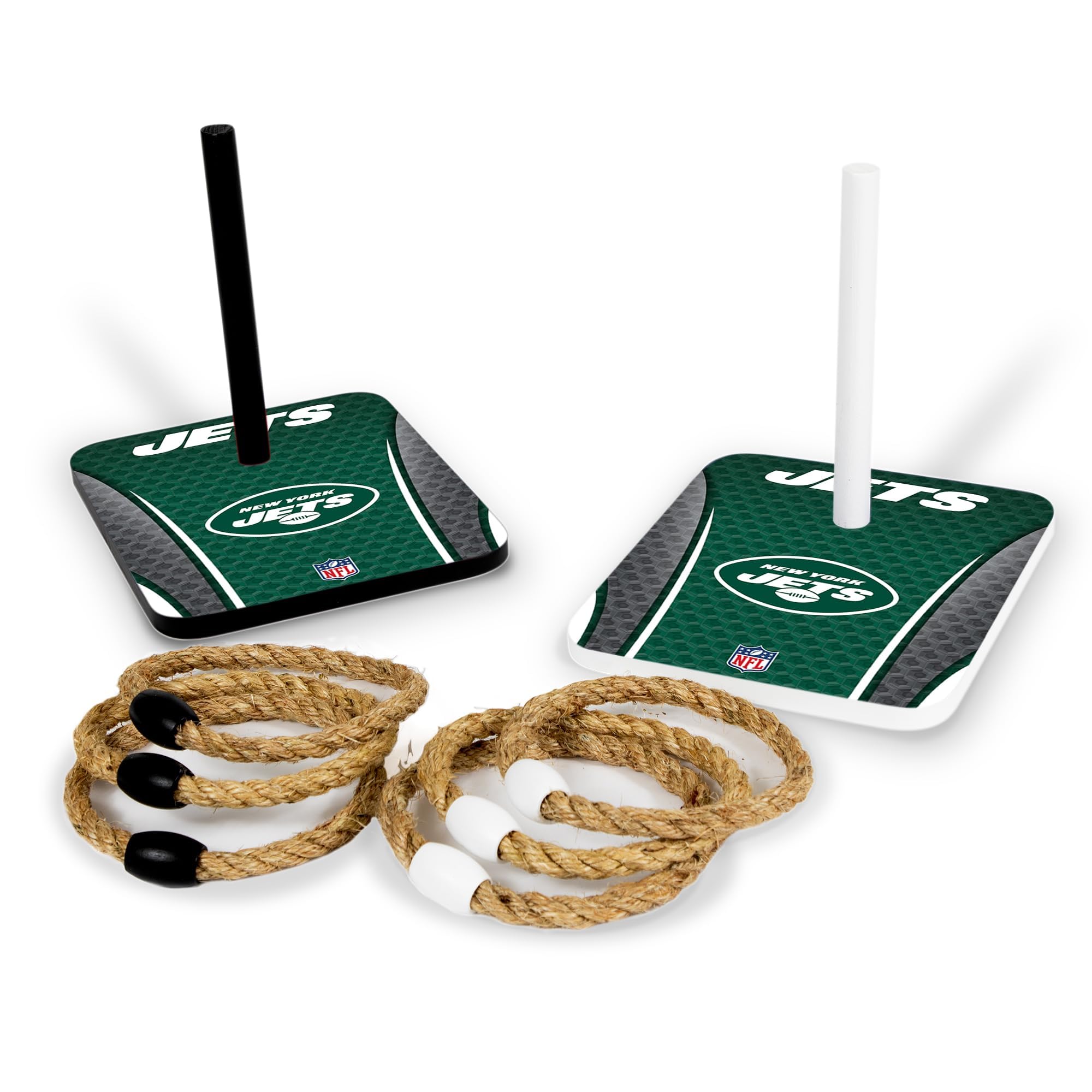 Massivholz NFL Quoits Set mit Direktdruck HD Team Grafik - Heckklappe Ringwurfspiel - Tolles Geschenk für jeden Fußballfan! Ring Toss Family Outdoor Spiele für den Strand