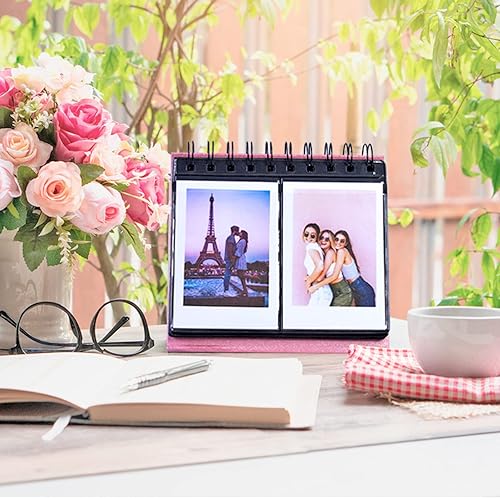 Miniatura 7 de Amazing Works - Álbum de calendario de escritorio de 68 bolsillos para mini instantáneos Fuji 70 7s 8 25 50s 90, Polaroid Z2300, película Polaroid