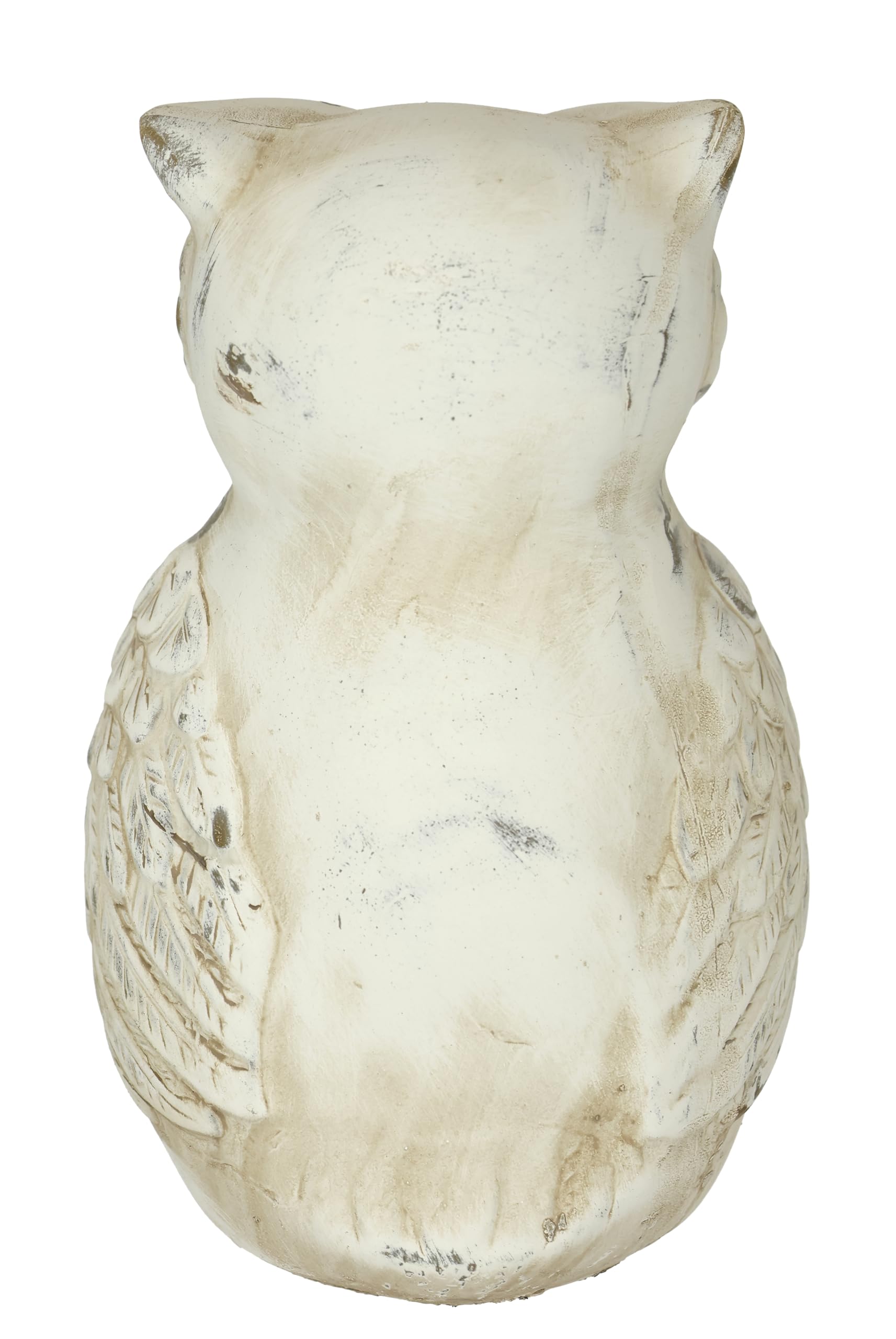 Portacandele in ceramica vintage a forma di gufo delle nevi: decorazione a forma di gufo dagli occhi azzurri - Italia