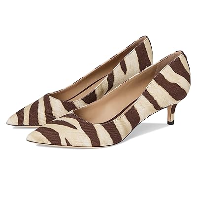 Lauren Ralph Lauren Adrienne Zebra Print Canvas Pumps Women