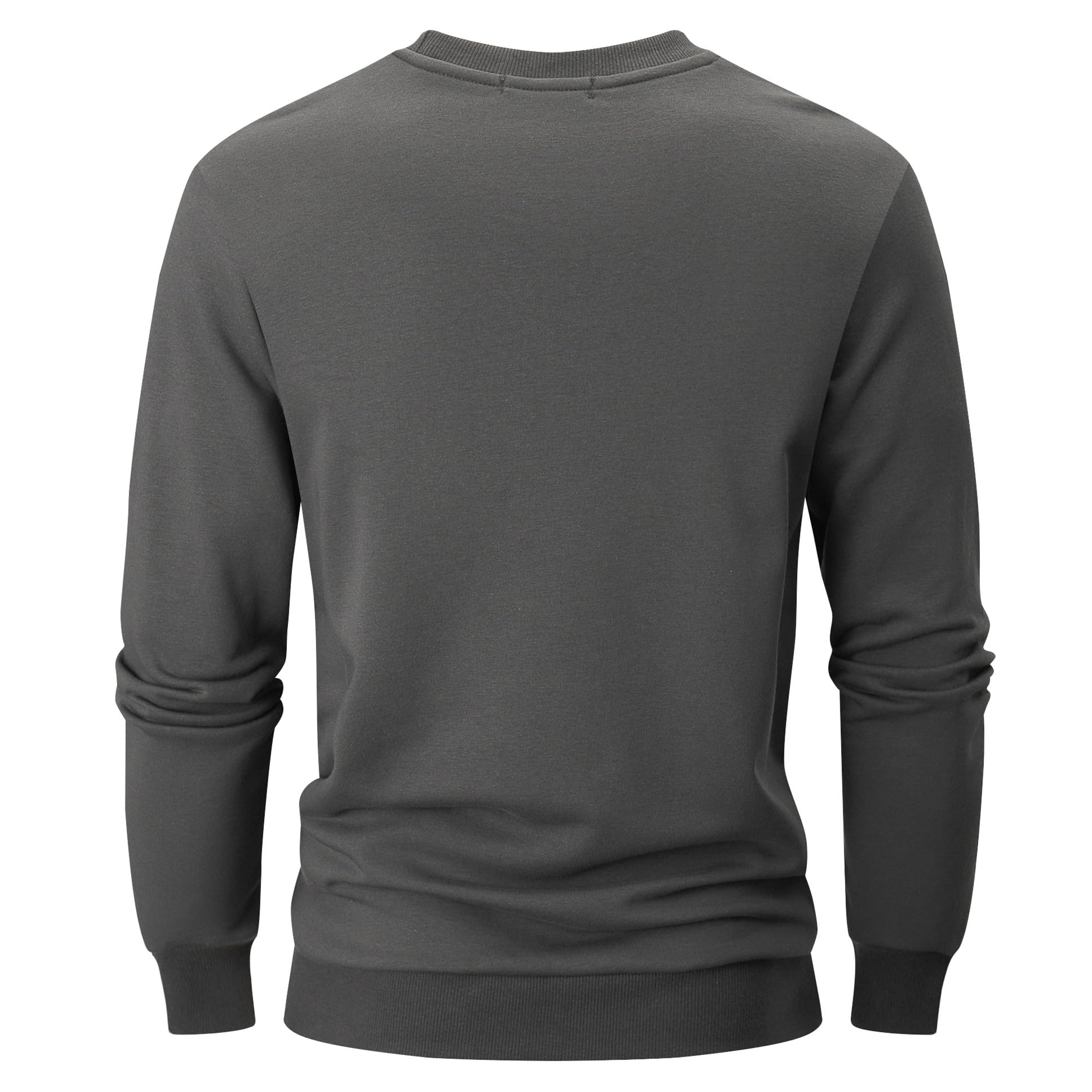 VEIISAR Sweatshirt Herren Langarm aus weicher Baumwolle - 310g Bequemer Pullover mit Rundhals für Herbst und Winter