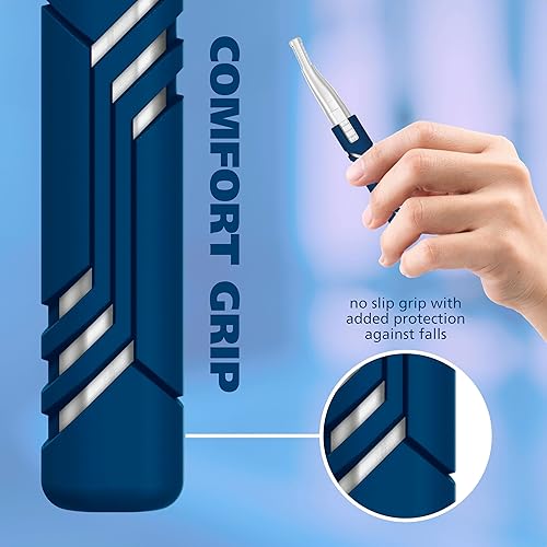 Miniatura 3 de Wahl DualTech - Recortadora de cejas de doble cara con batería de litio para depilación facial para mujer, con agarre de goma, modelo 3026636