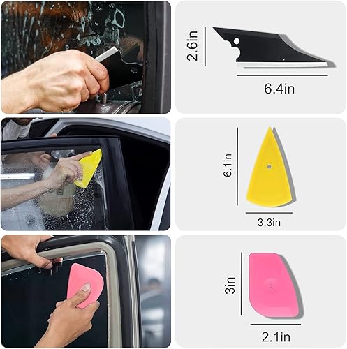 Miniatura 4 de Kit de aplicación de tinte de ventana de automóvil, herramienta de instalación de película protectora de vidrio para automóvil, espátula de película