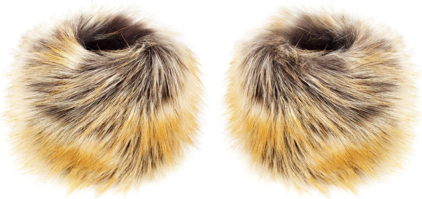 Futrzane Classic Cuffs - Faux Fur Cuffs for Wrists - Womens Coats Furry Warmers
