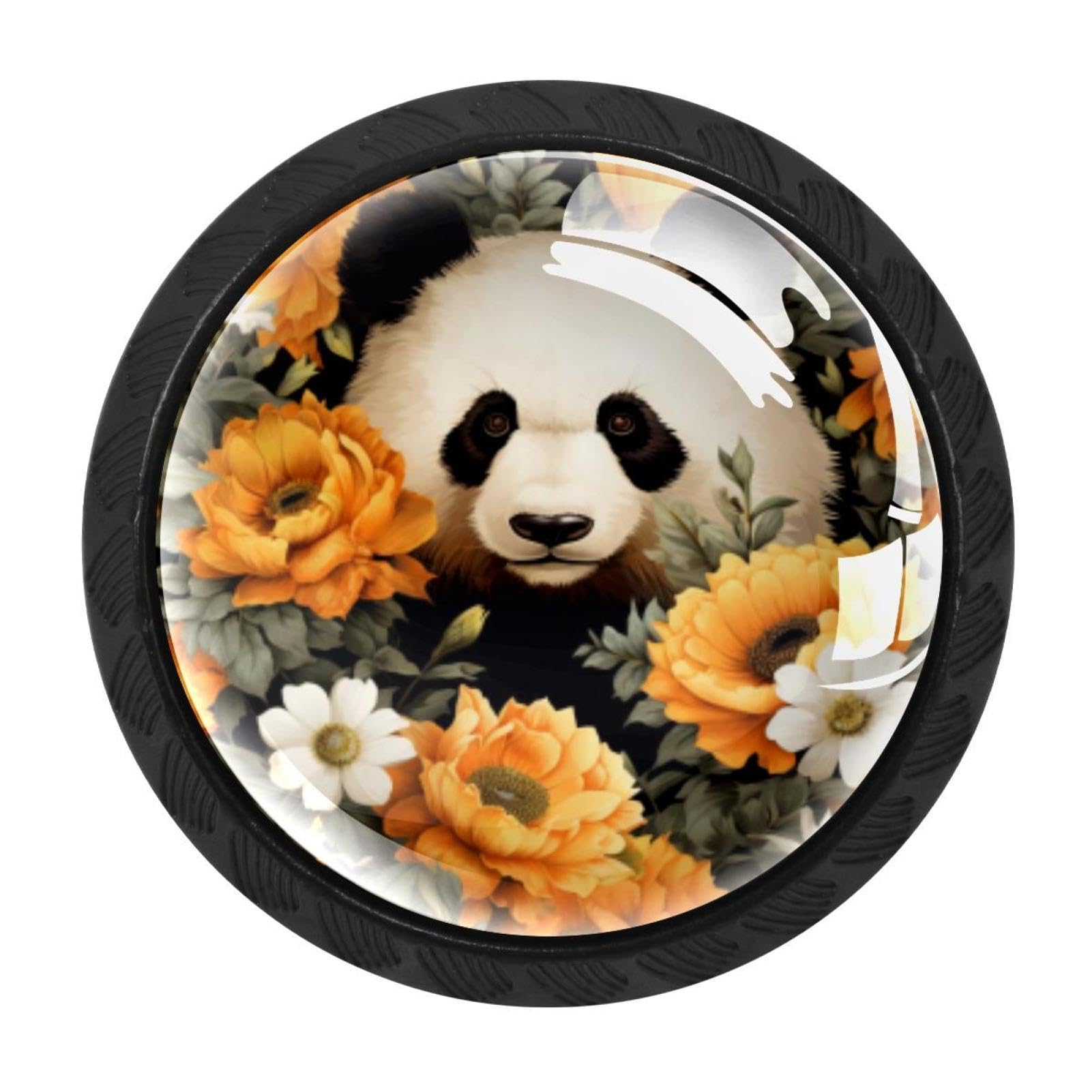 Chenzzzz Multicolored 01 4 Pack Panda Sunflower Kitchen Cabinet Knobs Drawer Knobs Door Dresser Handles For Personalized Gifts Great For Any Occasion