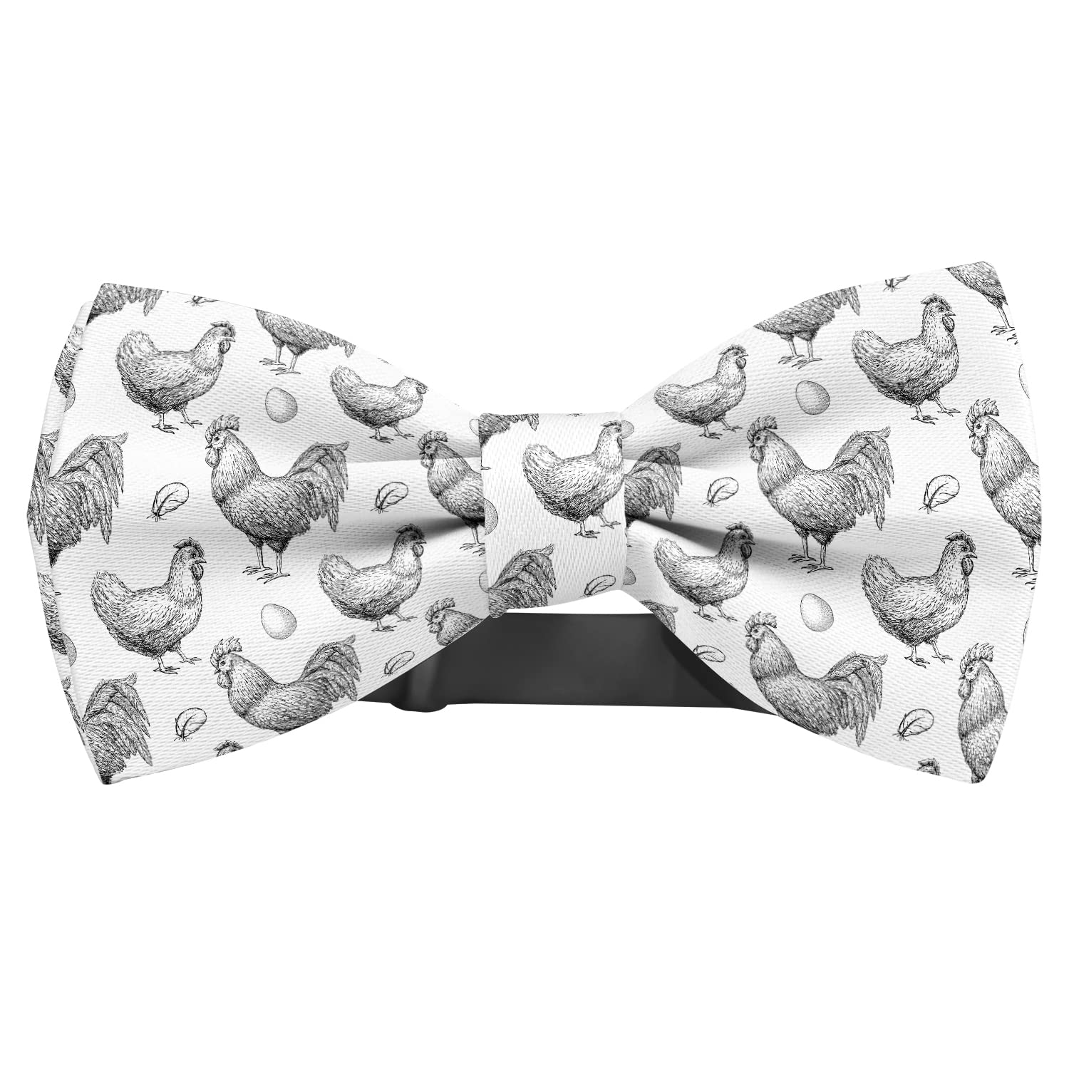 KAWAMOUSE Adjustable Pre-tied bow tie for toddler Boys (Chicken Breeding Pattern) Elegant Cute Bowties for Dogs Cats Pets