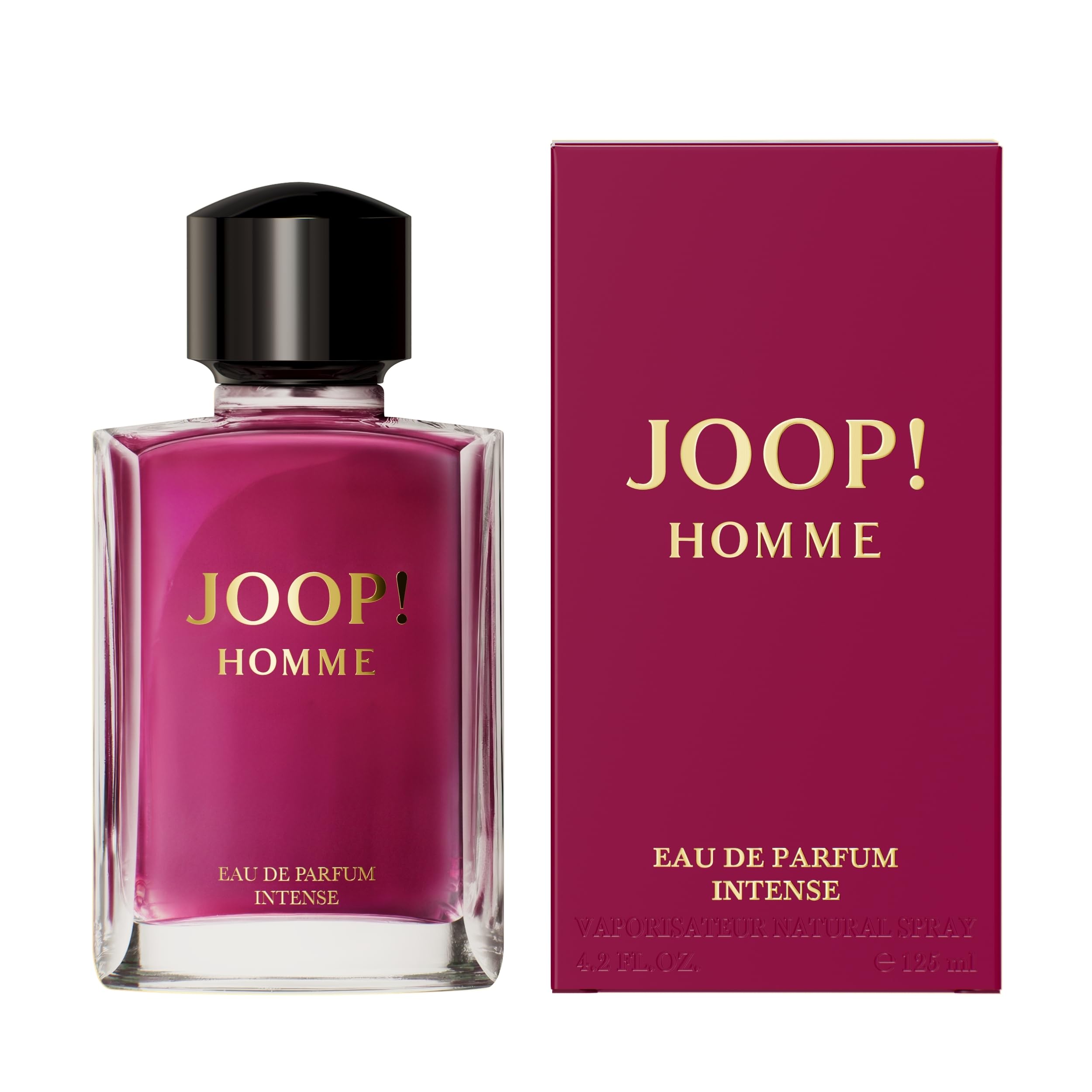 Joop! Homme Eau de Parfum Intense – Ambrierter Fougère-Duft für Herren – Mit Noten von Rose, Geranium und Tonkabohne – Langanhaltender Duft
