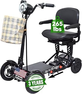 MS-3000 Electric Scooter for Adults, Foldable Motorized Scooters for Seniors,4 Wheeler Mobility Scooter with