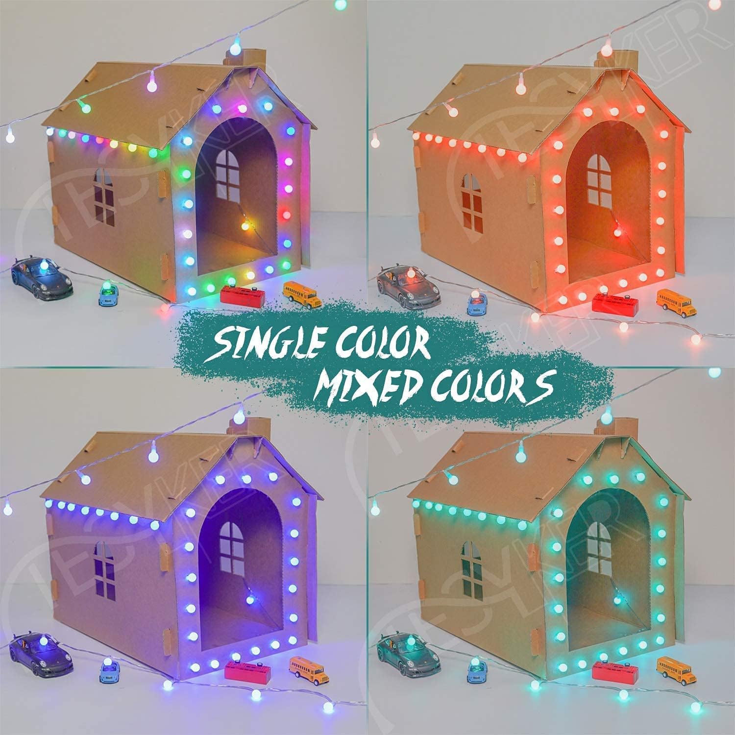 Color Changing Globe String Lights USB Plug, 20 ft 40 LEDs Crystal Bubble Ball Fairy Lights with Remote Control Timer Ambient Lighting for Girls Bedroom Home Xmas Halloween Valentine's Day (16 Colors)