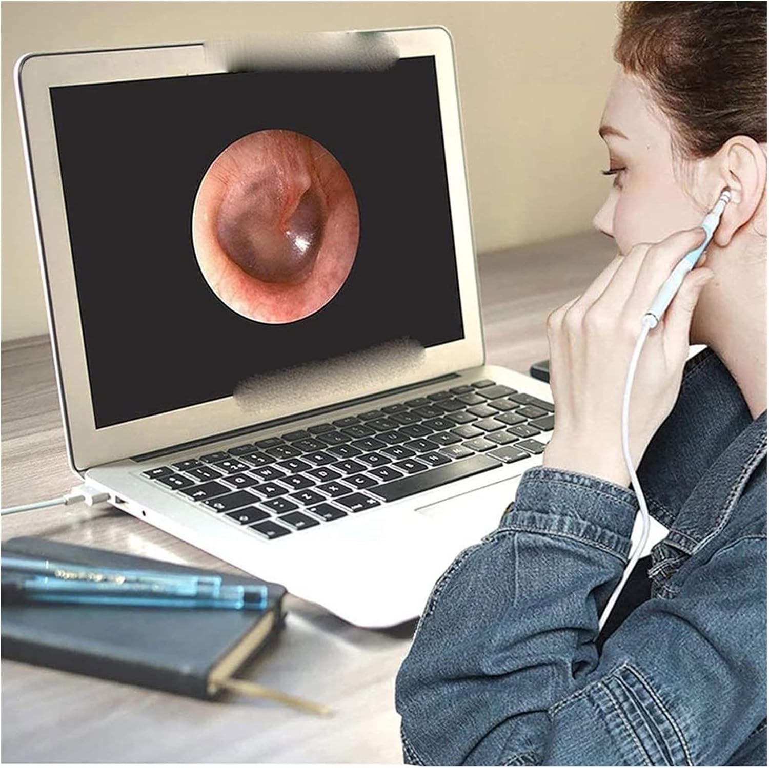 Ear Wax Removal, Soft and Safe Earwax Cleaner, Ear Wax Remover with Replacement Heads for Adult Kids Home (Earwax Removal)