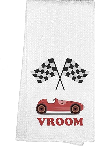 Miniatura 9 de Toallas de cocina de coche de carreras para la habitación de los niños, cuarto del bebé, toallas de mano para decoración de cocina, baño, sala de