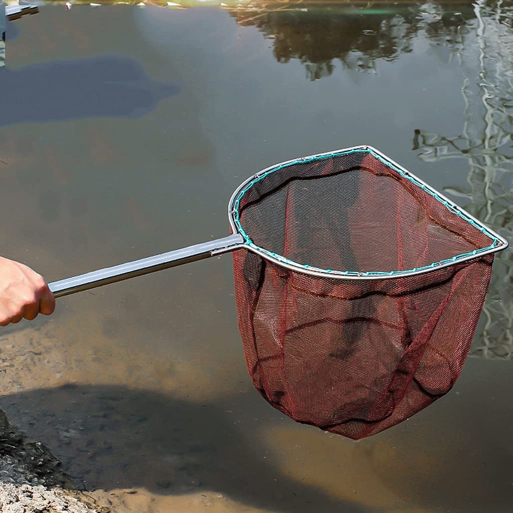 Rete da pesca Pesca Landing Net In acciaio Inox Rete da Pesca per Stagni Uccello Pesce Cattura Rilascio per 50 CM 75 100 120 CM pesce rete