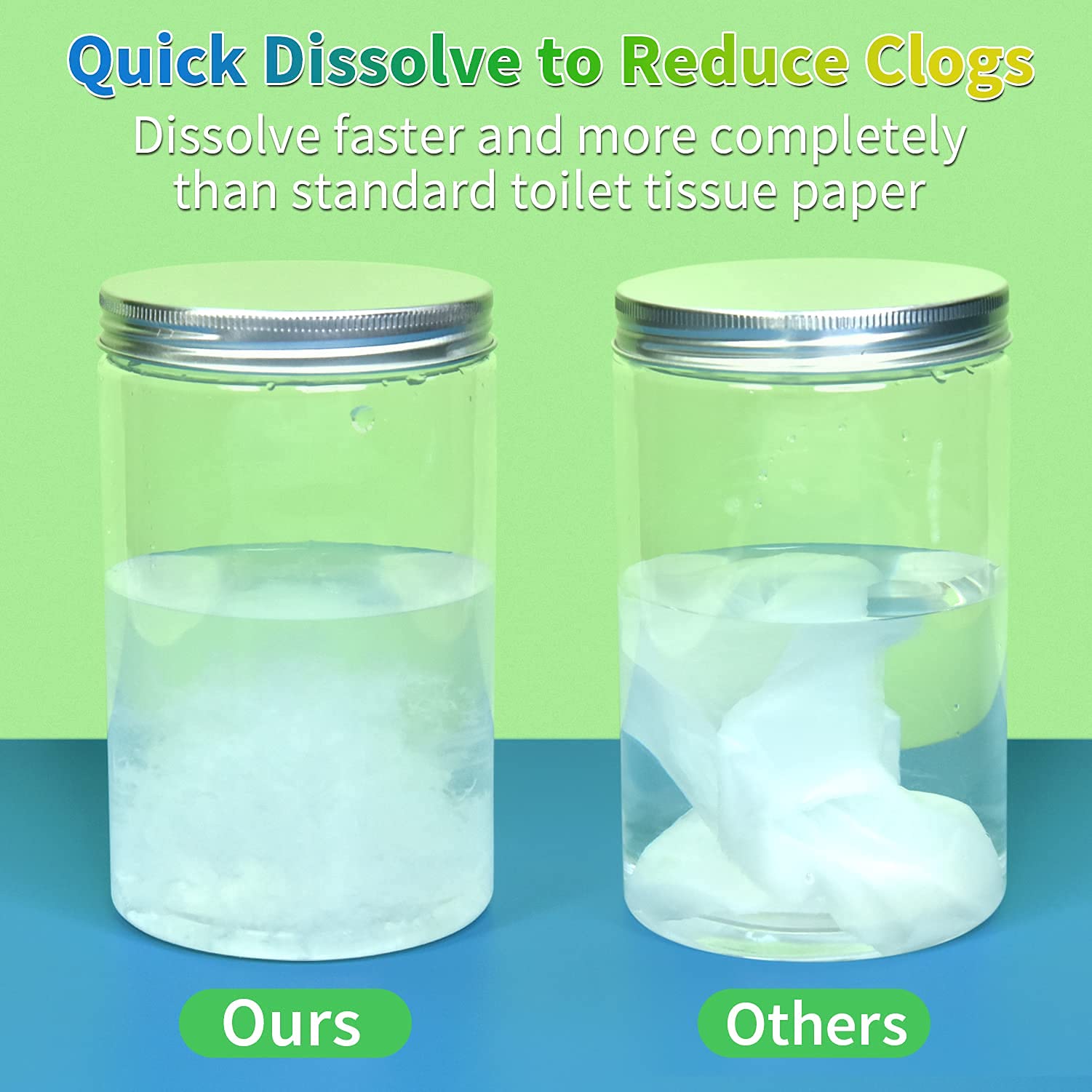 Buy Rapid Dissolving RV Toilet Paper Septic Safe, Camping Toilet Paper Biodegradable, 9 Mega