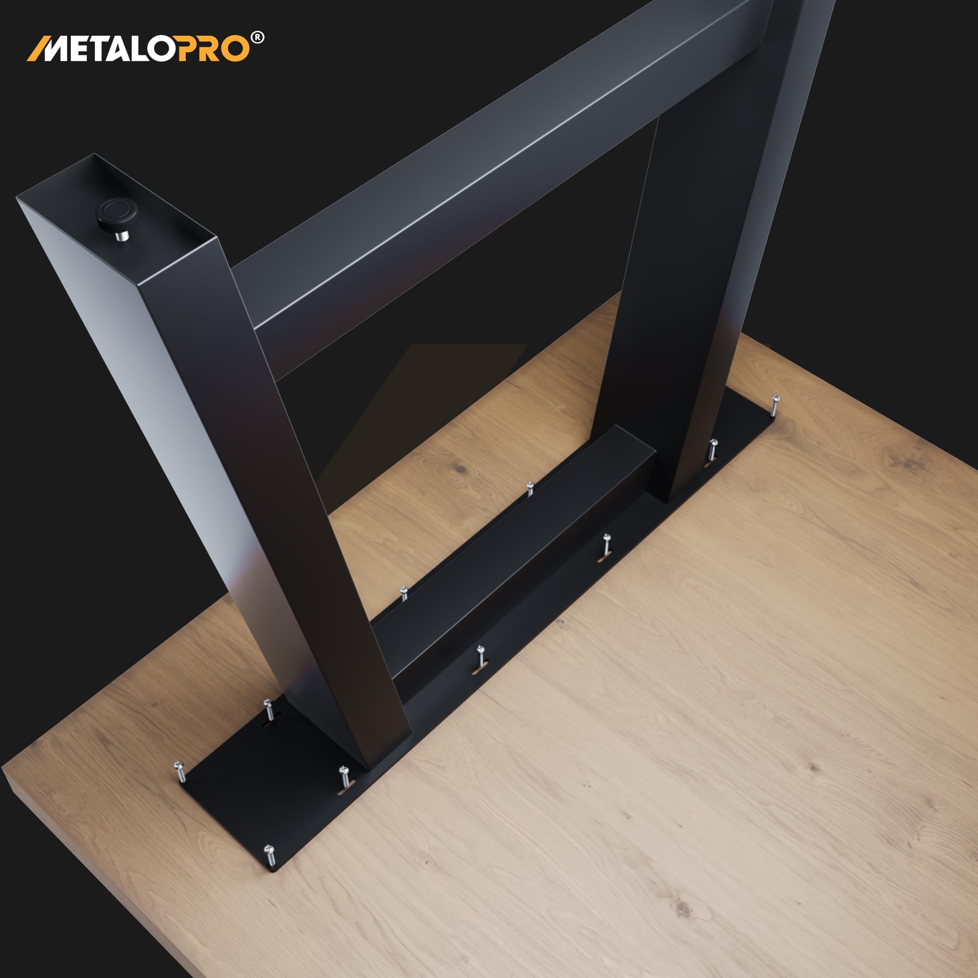 2 Stück Tischbeine-Metall Extreme Schwarz 72cm I Tischkufen Esstisch-Beine Schwerlast Tisch-Gestell Tisch-Untergestell Möbelfüße Tischfüße, Couchtisch Esstisch Wohnzimmertisch Schreibtisch