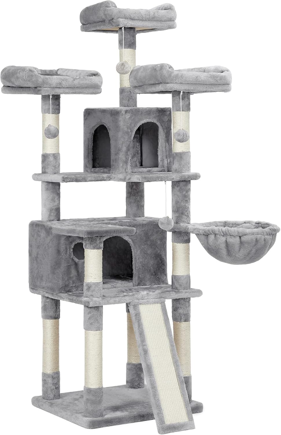 FEANDREA Cat Tree, Large Cat Tower, Cat Condo with
