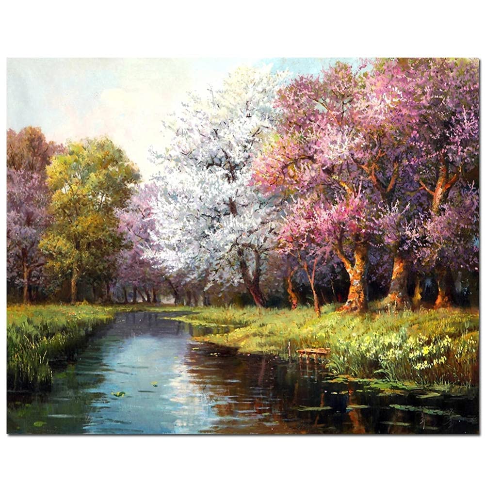 Kit Peinture Diamant 5D – Paysage Graffiti 40x50 Cm, Diamants Inclus, Décoration Murale DIY