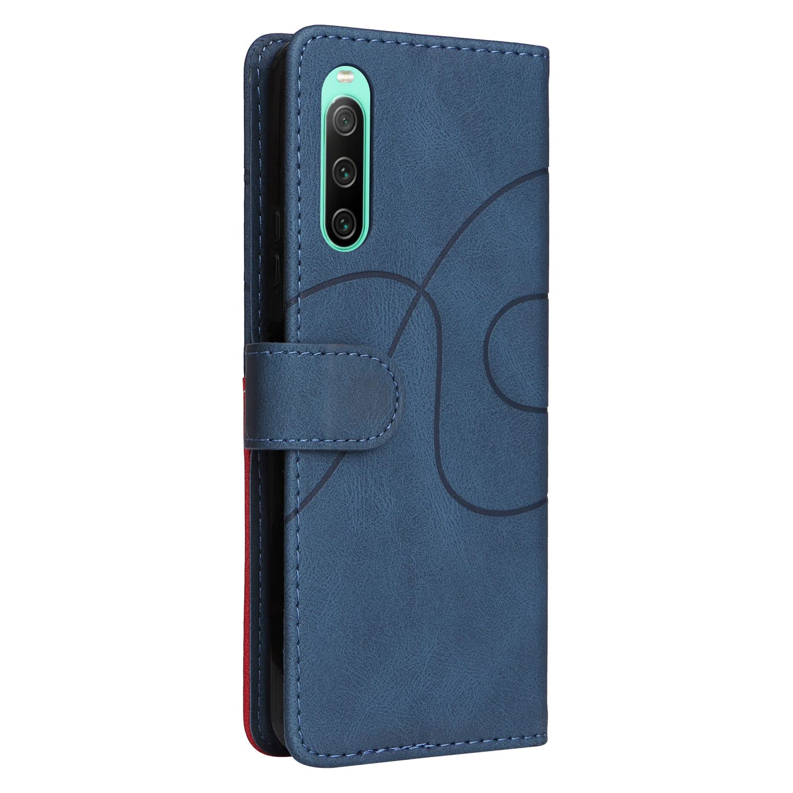 Compatible Con Sony Xperia 10 IV Flip Wallet Case Funda De Piel Sintética Con Ranuras Para Tarjetero De Crédito De Cuerpo Completo Para Sony Xperia 10 IV