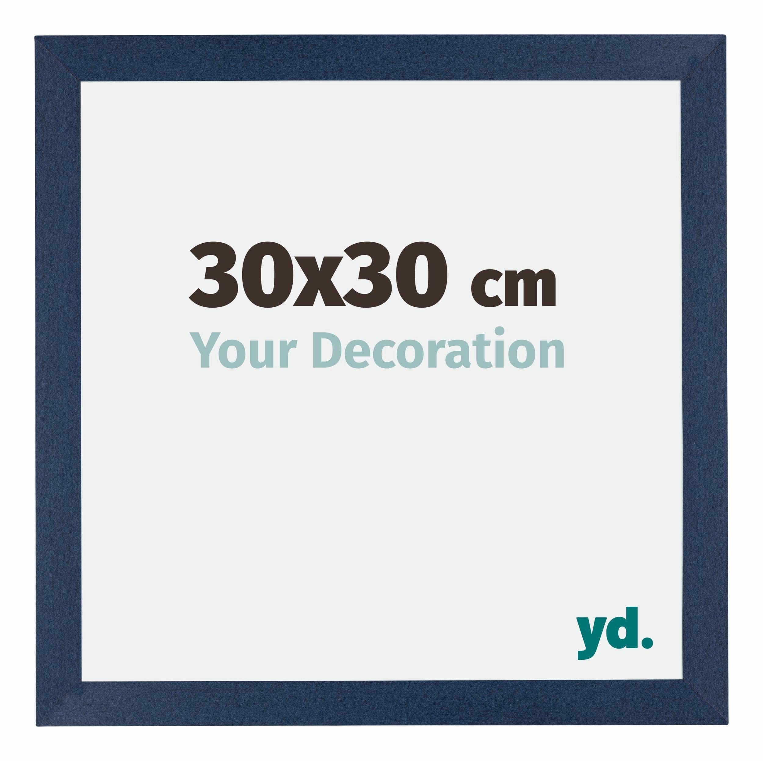 Your Decoration - Picture Frame 30x30 cm - Dark Blue Swept - Decorative Wall Frame in MDF with Antireflection - Frame 30x30 - Mura