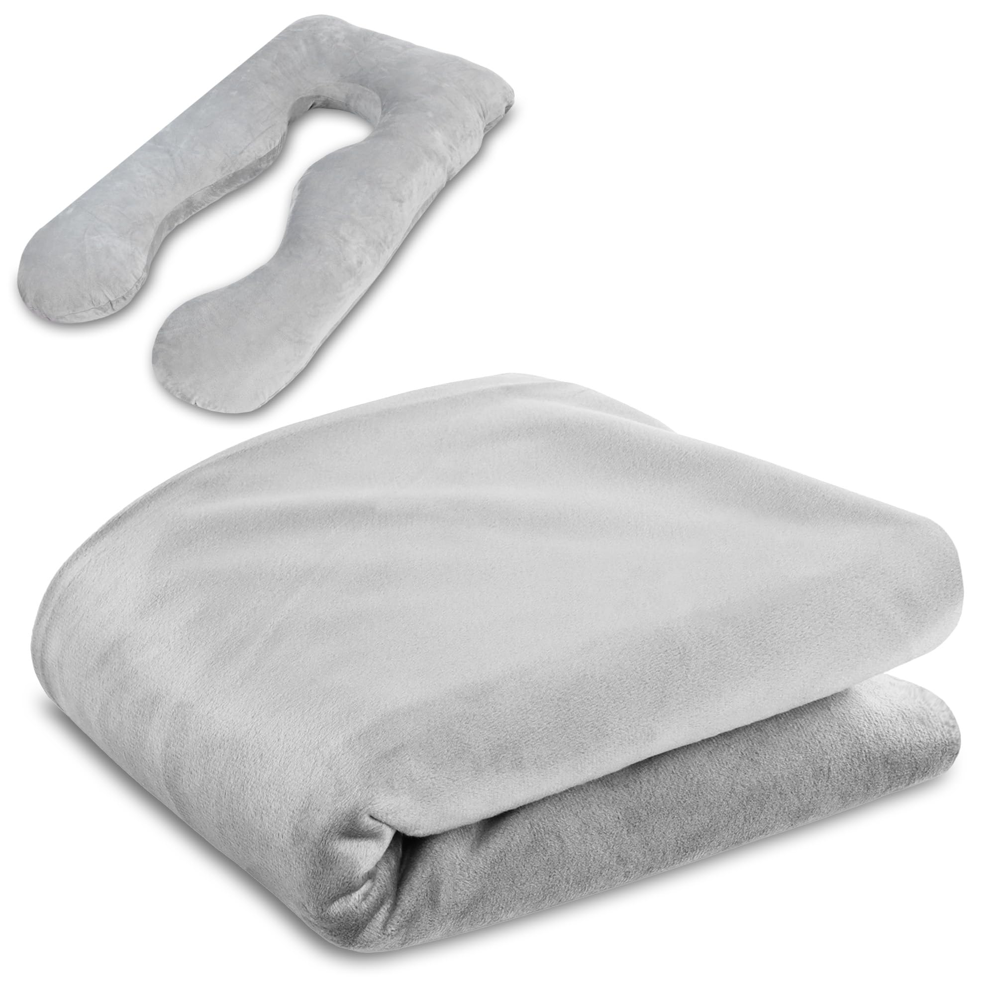 Housse De Coussin De Grossesse En U - 135cm - Soutien Dos/Ventre - Polyvalent Allaitement