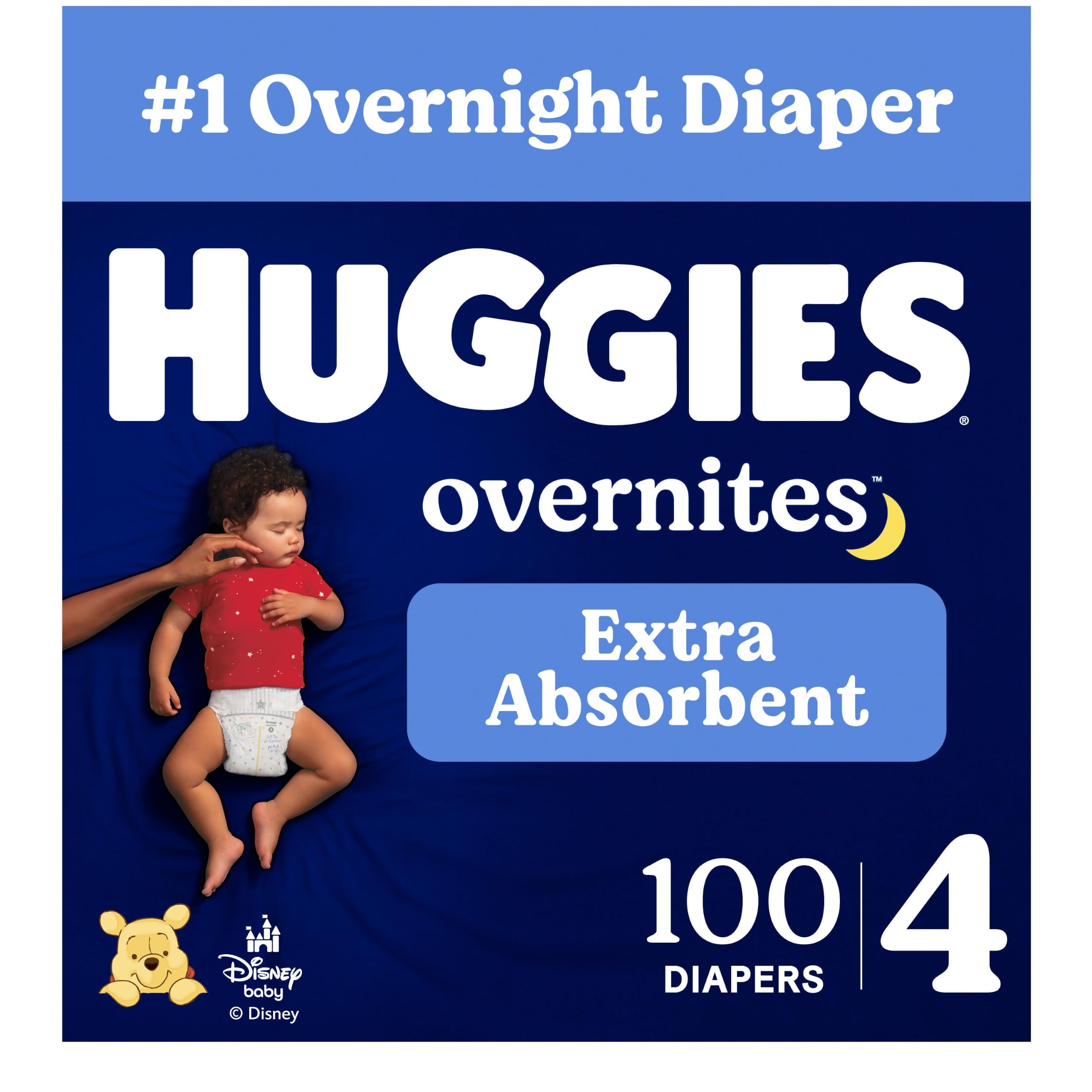 Huggies Overnites Diapers Size 4, 100 Count