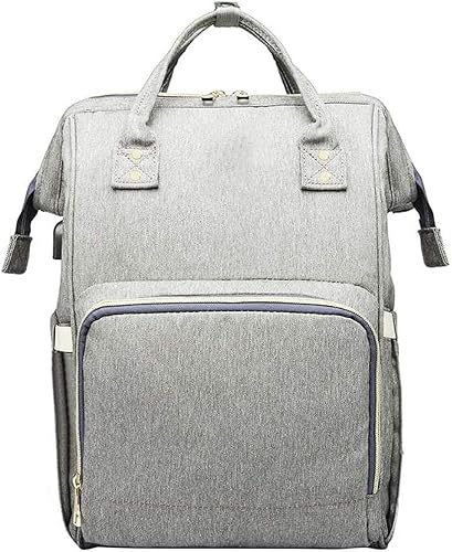 Diaper Bag/Mother Backpack for Travel (Prints and Colours May Vary) (Plain Light Grey)