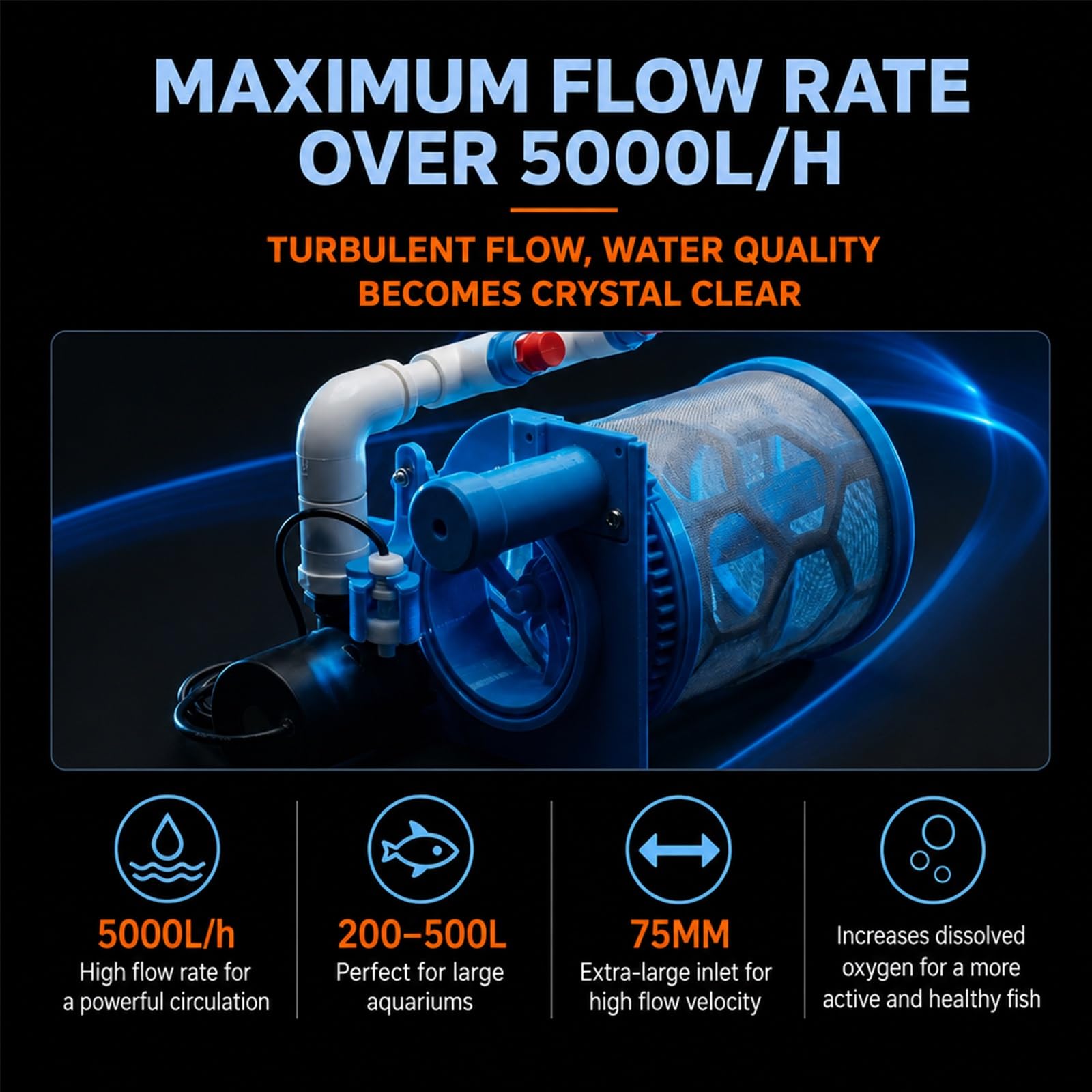 200 Mesh Stal nierdzewna Rotary Drum Microfilter 5000L / H Auto Clean Fine Filter do Pond Aquarium Wastewater Anti Clog Cichy