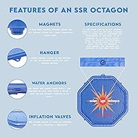 Vista 3 de Solar Sun Rings Octagon Sunburst (paquete de 3)