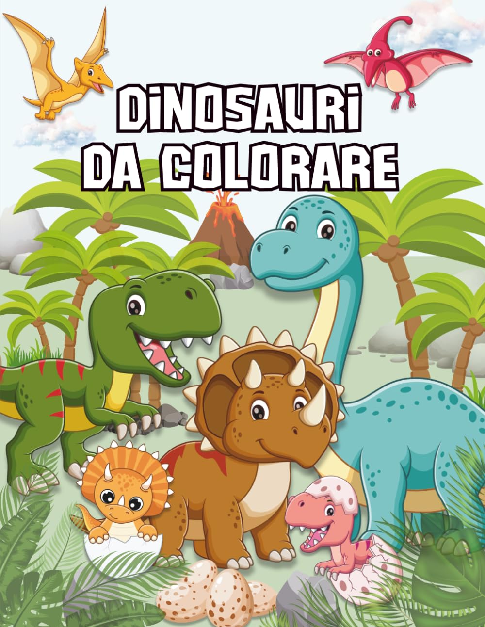 DINOSAURI DA COLORARE: Divertenti dinosauri da colorare