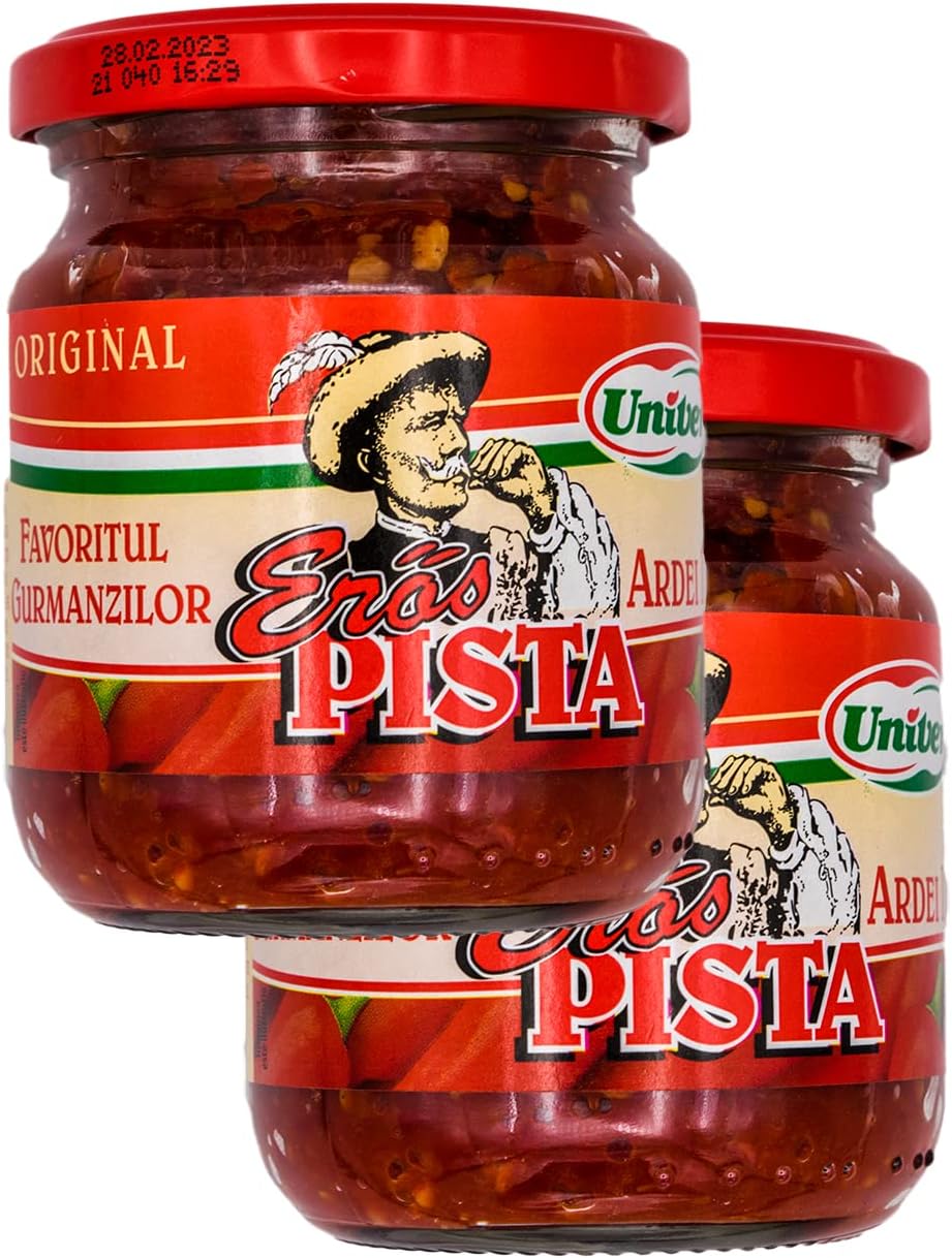 Univer Hungarian Strong Steve Hot Crushed Raw Red Chilli Pepper (Eros Pista) 200g [Pack of 2]